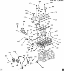 Ventildeckeldichtung - Valvecover Gasket  Chevy 3.7l 04 - 12